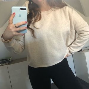 Cream crew neck sweater